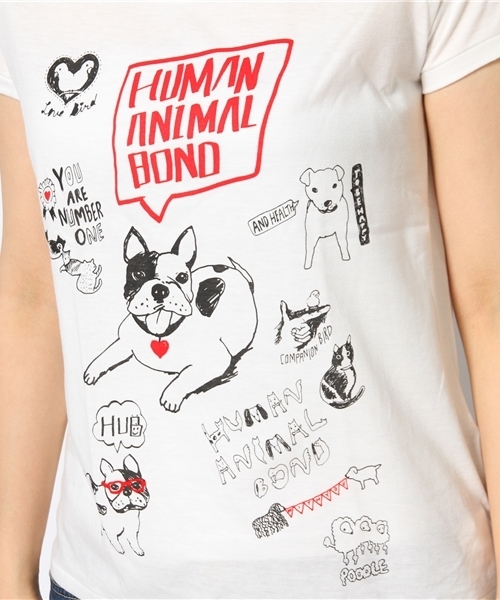 OUTLET(アウトレット)の「【Ciaopanic】ANIMALTシャツ(Tシャツ/カットソー・レディース・グレー/ホワイト・FREE)」の9枚目の写真