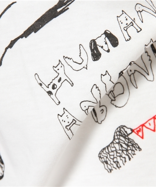 OUTLET(アウトレット)の「【Ciaopanic】ANIMALTシャツ(Tシャツ/カットソー・レディース・グレー/ホワイト・FREE)」の10枚目の写真