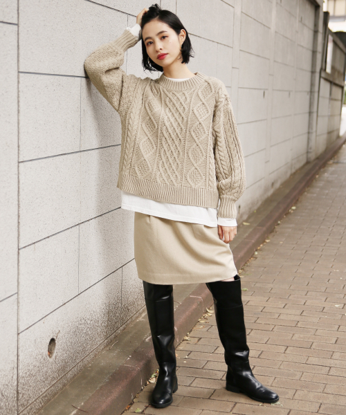 LOWRYS FARM(ローリーズファーム)の「シャギータイトスカート 856915(スカート・レディース・ブラック/ベージュ/ブラウン/グレー/アイボリー・MEDIUM/LARGE)」の22枚目の写真