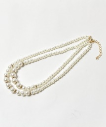 Cinderella（シンデレラ）の「パーティーネックレス アクセサリー パール 結婚式 お呼ばれ 成人式 二次会 謝恩会 パーティー キラキラ 20代 30代 40代（ネックレス）」