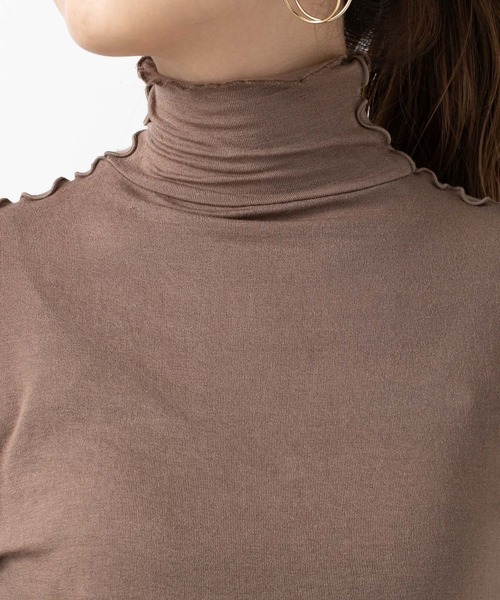 mystic（ミスティック）の「メロウ切り替えロンT（Tシャツ/カットソー・レディース・ブラック/ベージュ/キャメル/オフホワイト・FREE）」の9枚目の写真