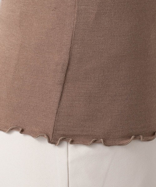 mystic（ミスティック）の「メロウ切り替えロンT（Tシャツ/カットソー・レディース・ブラック/ベージュ/キャメル/オフホワイト・FREE）」の6枚目の写真