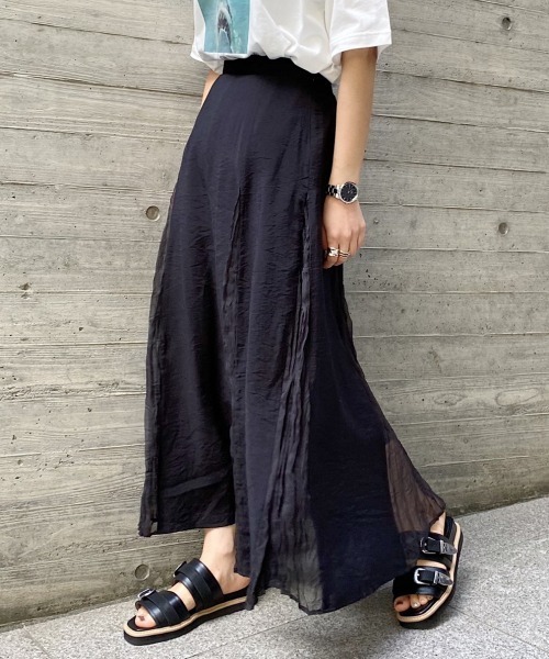 PAGEBOY（ページボーイ）の「シアーワッシャーキリカエスカート（スカート・レディース・ブラック/ブルー/ベージュ・FREE）」の18枚目の写真