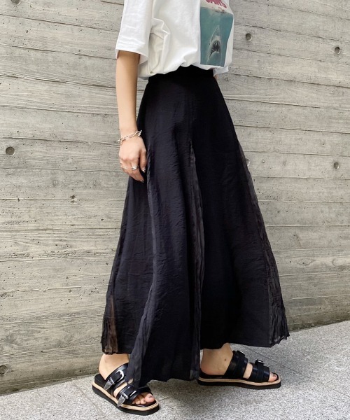 PAGEBOY（ページボーイ）の「シアーワッシャーキリカエスカート（スカート・レディース・ブラック/ブルー/ベージュ・FREE）」の17枚目の写真