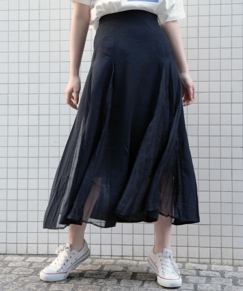PAGEBOY（ページボーイ）の「シアーワッシャーキリカエスカート（スカート・レディース・ブラック/ブルー/ベージュ・FREE）」の22枚目の写真