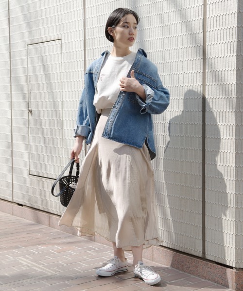 PAGEBOY（ページボーイ）の「シアーワッシャーキリカエスカート（スカート・レディース・ブラック/ブルー/ベージュ・FREE）」の16枚目の写真