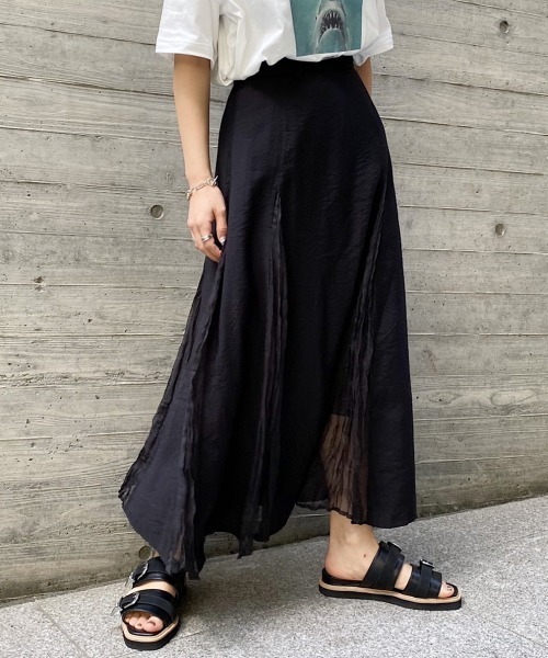 PAGEBOY（ページボーイ）の「シアーワッシャーキリカエスカート（スカート・レディース・ブラック/ブルー/ベージュ・FREE）」の19枚目の写真