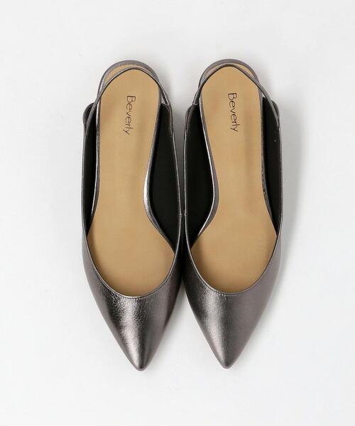 BEAUTY&YOUTH UNITED ARROWS（ビューティーアンドユースユナイテッドアローズ）の「＜BEVERLY＞レザーメタリックフラットシューズ ο（ドレスシューズ・レディース・ライトピンク/ダークグレー・36h/37h/36/37）」の2枚目の写真