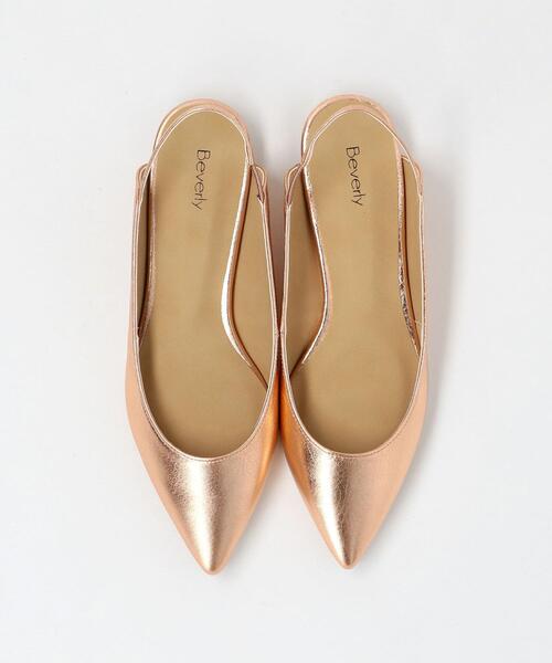 BEAUTY&YOUTH UNITED ARROWS（ビューティーアンドユースユナイテッドアローズ）の「＜BEVERLY＞レザーメタリックフラットシューズ ο（ドレスシューズ・レディース・ライトピンク/ダークグレー・36h/37h/36/37）」の10枚目の写真