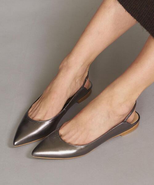 BEAUTY&YOUTH UNITED ARROWS（ビューティーアンドユースユナイテッドアローズ）の「＜BEVERLY＞レザーメタリックフラットシューズ ο（ドレスシューズ・レディース・ライトピンク/ダークグレー・36h/37h/36/37）」の7枚目の写真