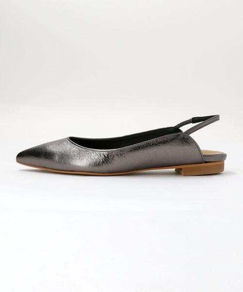 BEAUTY&YOUTH UNITED ARROWS（ビューティーアンドユースユナイテッドアローズ）の「＜BEVERLY＞レザーメタリックフラットシューズ ο（ドレスシューズ・レディース・ライトピンク/ダークグレー・36h/37h/36/37）」の5枚目の写真