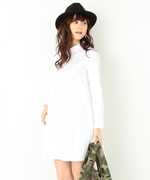 Ray BEAMS | Ray BEAMS / Aライン ピンオックス シャツワンピース(シャツワンピース)