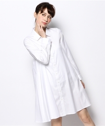 Ray BEAMS | Ray BEAMS / Aライン ピンオックス シャツワンピース(シャツワンピース)