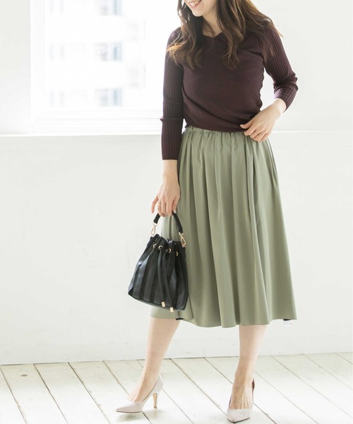 12Twelve Agenda（トゥエルブ　アジェンダ）の「カシュクールバックリボンニットプルオーバー（ニット/セーター・レディース・チャコールグレー/ブラウン/グレイッシュベージュ・M）」の13枚目の写真