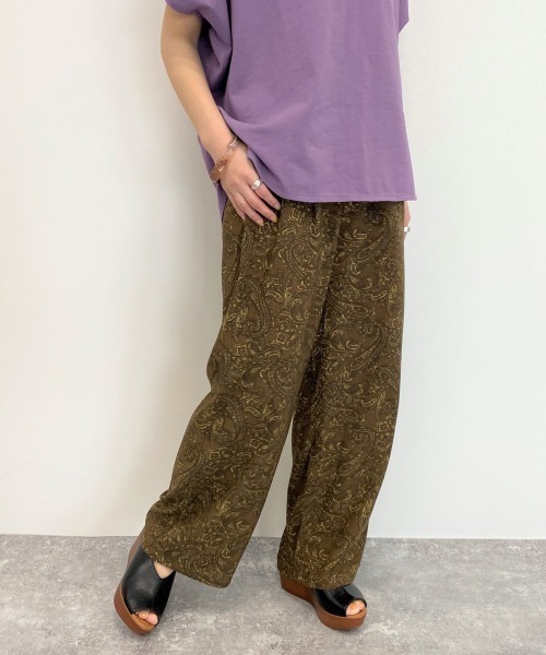 LOWRYS FARM(ローリーズファーム)の「ペイズリーパンツ 886372(その他パンツ・レディース・ブラウン/イエロー/アイボリー・FREE)」の4枚目の写真