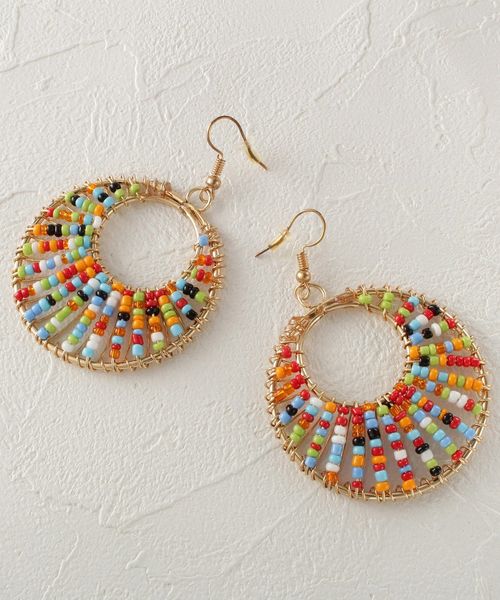 セール ワイヤーフープビーズピアス ピアス 両耳用 Its Demo イッツデモ のファッション通販 Zozotown