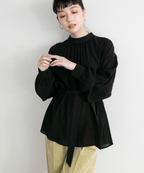 LOWRYS FARM（ローリーズファーム）の「３ＷＡＹボウタイブラウス　895050（シャツ/ブラウス・レディース・ホワイト/ブラック/ベージュ/ブルー・FREE）」の3枚目の写真