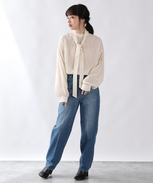 LOWRYS FARM（ローリーズファーム）の「３ＷＡＹボウタイブラウス　895050（シャツ/ブラウス・レディース・ホワイト/ブラック/ベージュ/ブルー・FREE）」の13枚目の写真