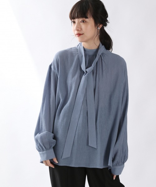 LOWRYS FARM（ローリーズファーム）の「３ＷＡＹボウタイブラウス　895050（シャツ/ブラウス・レディース・ホワイト/ブラック/ベージュ/ブルー・FREE）」の18枚目の写真