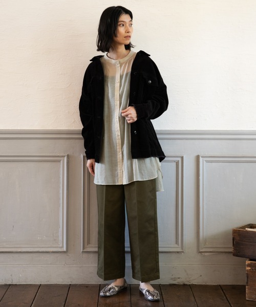 LAKOLE（ラコレ）の「ハイライズストレートチノパンツ / LAKOLE（チノパンツ・レディース・ベージュ/ネイビー/カーキ/オレンジ・SMALL/MEDIUM）」の17枚目の写真