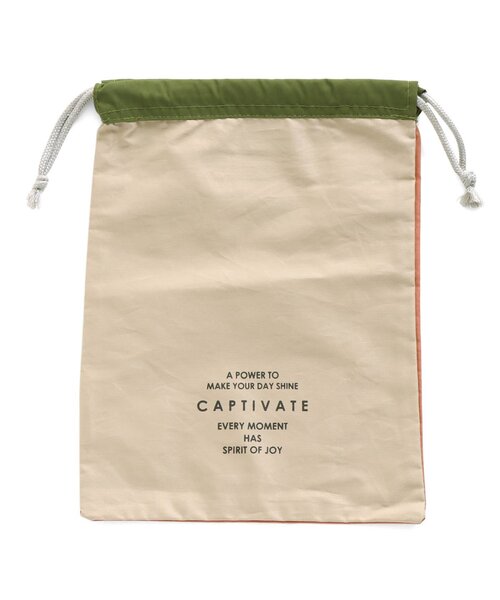 BREEZE（ブリーズ）の「■巾着（中）（ポーチ・キッズ・ブラウン/ライム/ベージュ/サックスブルー/パープル・FREE）」の2枚目の写真