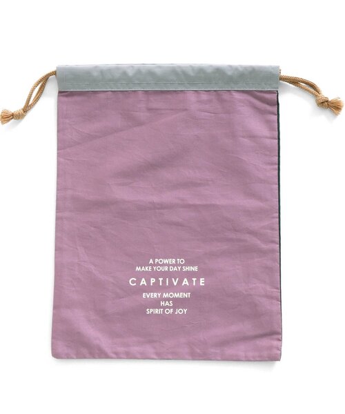 BREEZE（ブリーズ）の「■巾着（中）（ポーチ・キッズ・ブラウン/ライム/ベージュ/サックスブルー/パープル・FREE）」の5枚目の写真