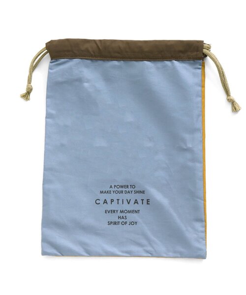 BREEZE（ブリーズ）の「■巾着（中）（ポーチ・キッズ・ブラウン/ライム/ベージュ/サックスブルー/パープル・FREE）」の4枚目の写真