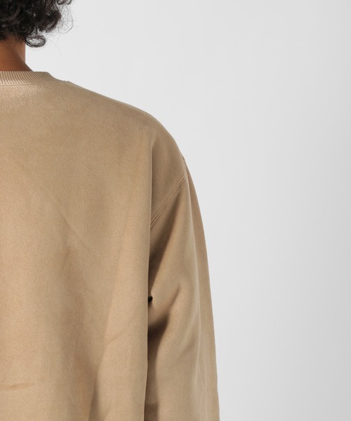 BAYFLOW（ベイフロー）の「スウェードリバーシブルボアクルー L/S（スウェット・メンズ・ベージュ/オレンジ/サックスブルー/オリーブ・SMALL/MEDIUM/LARGE）」の12枚目の写真