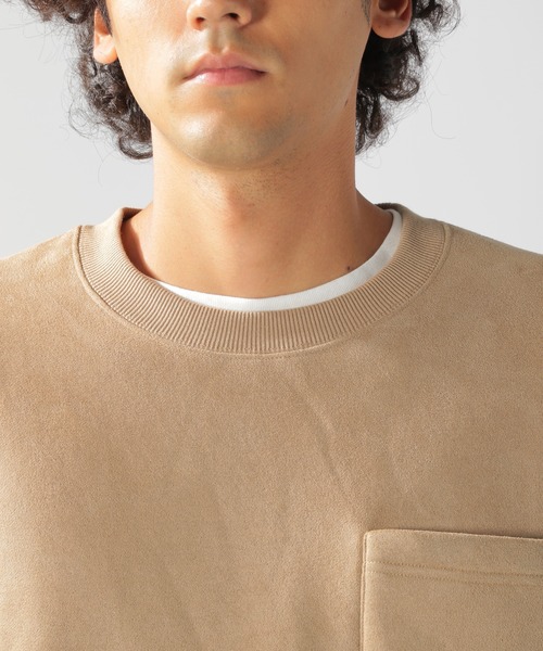 BAYFLOW（ベイフロー）の「スウェードリバーシブルボアクルー L/S（スウェット・メンズ・ベージュ/オレンジ/サックスブルー/オリーブ・SMALL/MEDIUM/LARGE）」の13枚目の写真