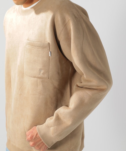 BAYFLOW（ベイフロー）の「スウェードリバーシブルボアクルー L/S（スウェット・メンズ・ベージュ/オレンジ/サックスブルー/オリーブ・SMALL/MEDIUM/LARGE）」の14枚目の写真