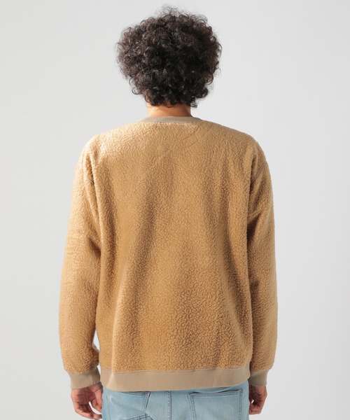 BAYFLOW（ベイフロー）の「スウェードリバーシブルボアクルー L/S（スウェット・メンズ・ベージュ/オレンジ/サックスブルー/オリーブ・SMALL/MEDIUM/LARGE）」の21枚目の写真