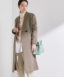 ADAM ET ROPE' | ビーバーVネックノーカラーコート(その他アウター)