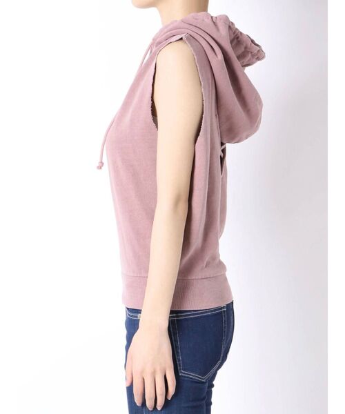 GYDA(ジェイダ)の「【セットアップ着用可】バックレースアップvintageパーカーTOPS(パーカー・レディース・ブラック/ピンク/カーキ・FREE)」の6枚目の写真