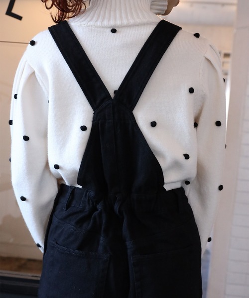 one after another NICE CLAUP（ワンアフターアナザーナイスクラップ）の「デニムサロペット（サロペット/オーバーオール・レディース・アイボリー/ブラック/ネイビー/パープル・FREE）」の22枚目の写真