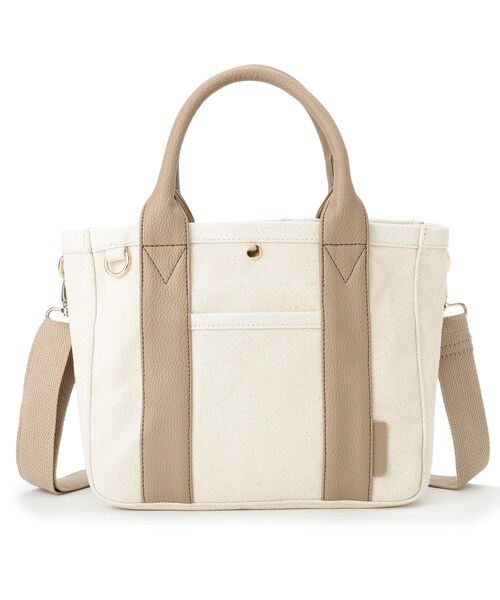 pink adobe（ピンクアドベ）の「◆【2WAY】整理整とんトート（トートバッグ・レディース・ブラック/アイボリー/サンドベージュ/ベージュ系その他/グレー系・00）」の9枚目の写真