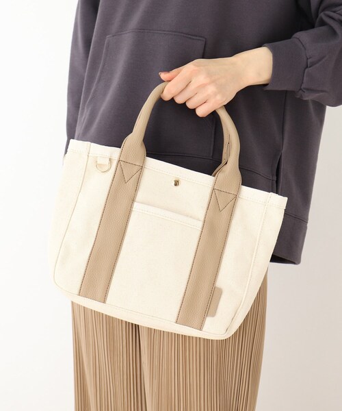 pink adobe（ピンクアドベ）の「◆【2WAY】整理整とんトート（トートバッグ・レディース・ブラック/アイボリー/サンドベージュ/ベージュ系その他/グレー系・00）」の11枚目の写真