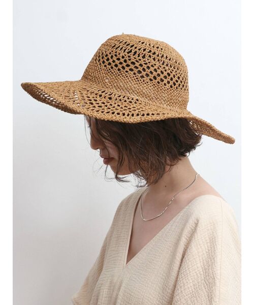 Ungrid（アングリッド）の「透かし編みHAT（ハット・レディース・ブラウン・FREE）」の5枚目の写真