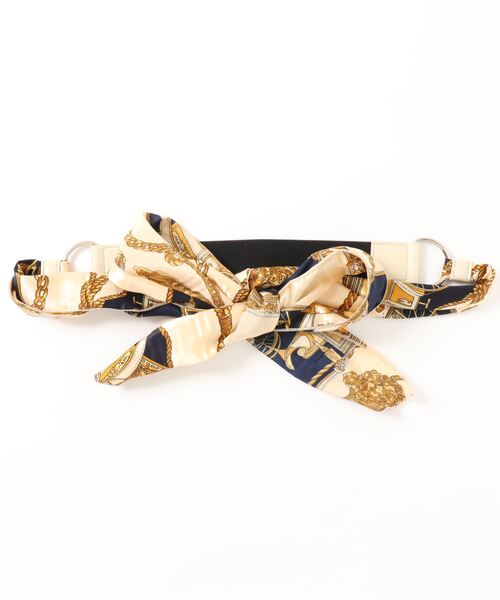 MIIA（ミーア）の「スカーフベルト（ベルト・レディース・ネイビー/ブラック/オフホワイト・FREE）」の3枚目の写真