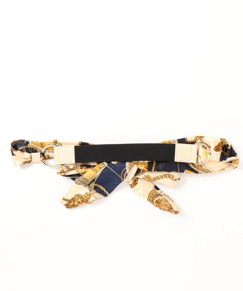 MIIA（ミーア）の「スカーフベルト（ベルト・レディース・ネイビー/ブラック/オフホワイト・FREE）」の4枚目の写真