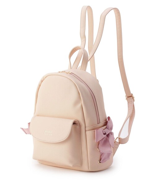 Ober Tashe（オーバータッシェ）の「サイドレースアップリュックL（バックパック/リュック・レディース・ピンク系/アイボリー/ブラック・FREE）」の3枚目の写真