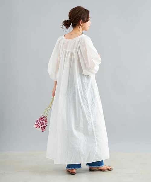 袖切替カフタンワンピース ワンピース Doudou ドゥドゥ のファッション ワンピース セール