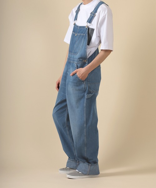 Wrangler（ラングラー）の「【Wrangler/ラングラー】Overalls/denim デニムオーバーオール（つなぎ/オールインワン・メンズ・ライトインディゴブルー/ダークインディゴブルー・L/S/M/XL）」の6枚目の写真