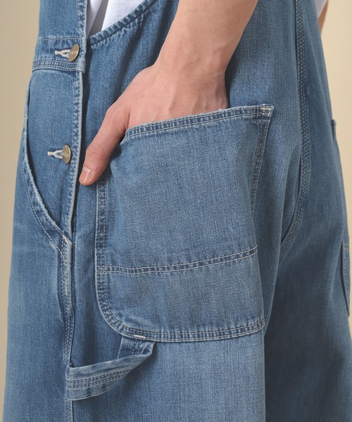 Wrangler（ラングラー）の「【Wrangler/ラングラー】Overalls/denim デニムオーバーオール（つなぎ/オールインワン・メンズ・ライトインディゴブルー/ダークインディゴブルー・L/S/M/XL）」の12枚目の写真