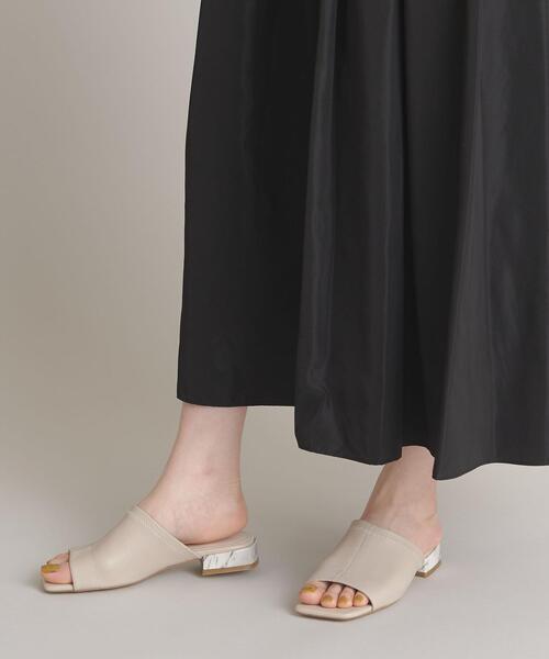美品 オデットエオディール (22.5) ミュール サンダル スクエアトゥ 希少 超美品✨ オデットエオディール メッシュパンプス 22.5cm 黒