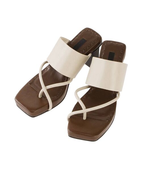 EMODA（エモダ）の「クロススクエアサンダル（サンダル・レディース・アイボリー/ブラック・SMALL/MEDIUM/LARGE）」の18枚目の写真