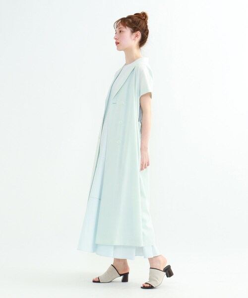 INDIVI（インディヴィ）の「◇「S」コットンジレワンピース 