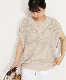 VERMEIL par iena | Cotton linen フレンチスリーブ◆(ベスト)