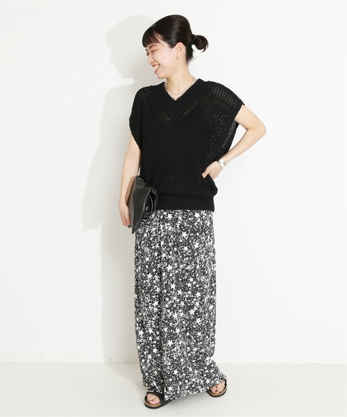 VERMEIL par iena（ヴェルメイユパーイエナ）の「Cotton linen フレンチスリーブ◆（ベスト・レディース・グレー/ベージュ/ブラック・FREE）」の19枚目の写真