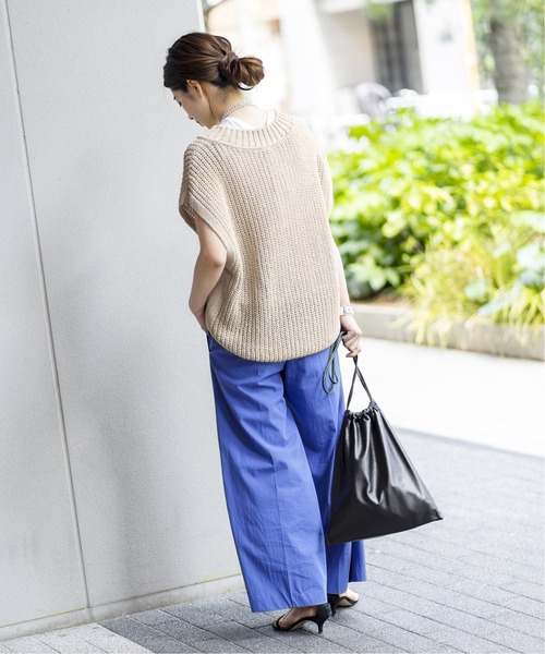 VERMEIL par iena（ヴェルメイユパーイエナ）の「Cotton linen フレンチスリーブ◆（ベスト・レディース・グレー/ベージュ/ブラック・FREE）」の7枚目の写真