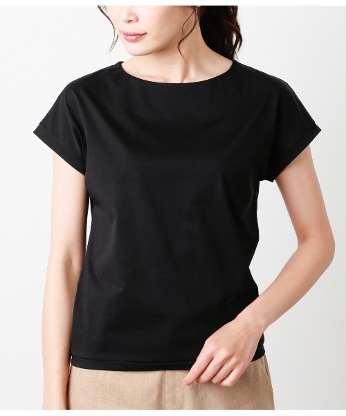 NEWYORKER（ニューヨーカー）の「ハイゲージプレーティング天竺 Tシャツ（Tシャツ/カットソー・レディース・ホワイト/グレー系その他/ブラック/カーキ・L/M）」の12枚目の写真